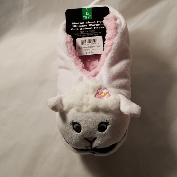 Kids Cozies Other - Kids Cozies Sherpa Lined Lamb Slippers Lamb